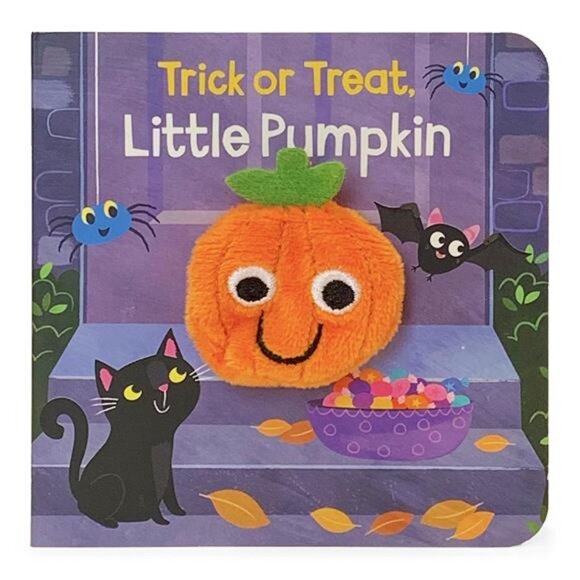 Trick Or Treat Little Pumpkin Finger Puppet Halloween Board Book Ages 0-4 - Picture 1 of 7